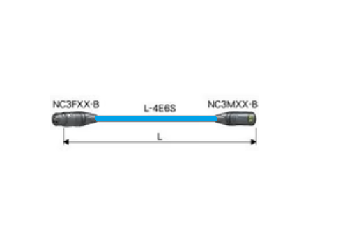 CANARE EC003-B 0.3M BLU XLRケーブル NC3(メス)-NC3(オス) 0.3m 青
