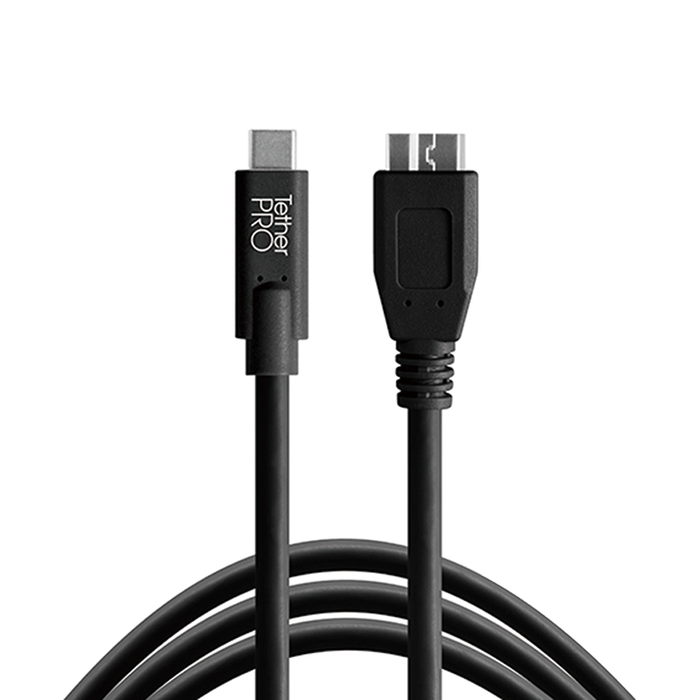 TetherTools CUC3315-BLK TetherPro USB-C to 3.0 Micro-B(ブラック)