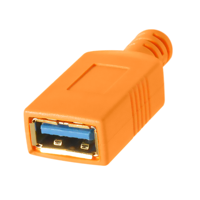TetherTools CUCA415-ORG TetherPro USB-C to USB-A Female Adapter(オレンジ)