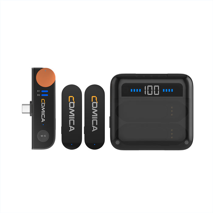 COMICA Vimo S-UC-B Vimo S 2.4Gデュアルチャンネル ミニワイヤレスマイク(タイプC/ブラック)