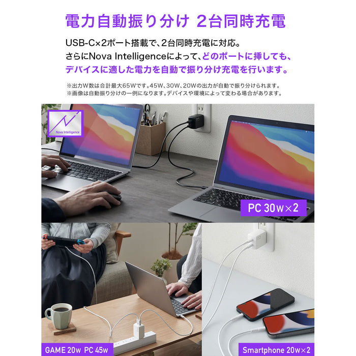 CIO CIO-G65W2C-WH NovaPort DUO 65W2C ホワイト
