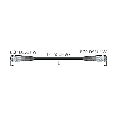 CANARE D5.5UHWC10-S 10M BLK 圧着式BNCケーブル(12G-SDI対応)BNC(オス)- BNC(オス)10m黒