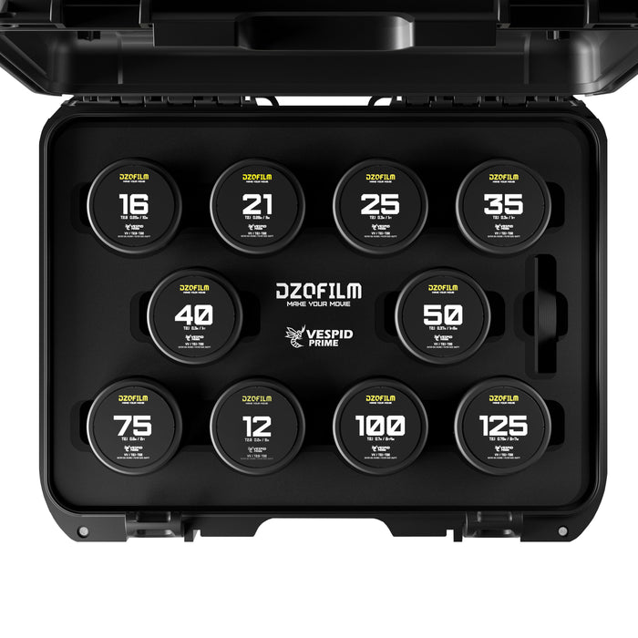 DZOFilm DZO-VPS10PL Vespid 10レンズキット PLマウント 12/16mm T2.8+21/25/35/40/50/75/100/125mm T2.1(EFマウント付属)