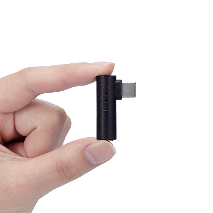 ELECOM MPA-C35DDBK DAC付き USB Type-C(TM) to 3.5mm音声変換アダプター 直挿し ブラック