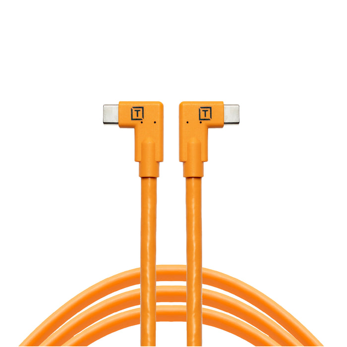 TetherTools CUC15RT2RT-ORG テザープロ USB-C to USB-C デュアル ライト アングル 4.6m オレンジ