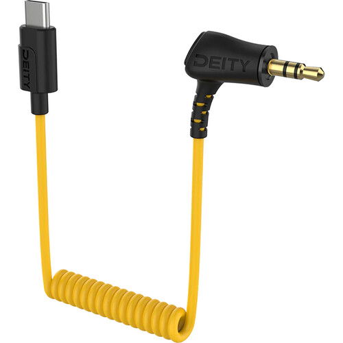 Deity Microphones DTS0286D65 C21 3.5mm TRS to USB-C コイル オーディケーブル