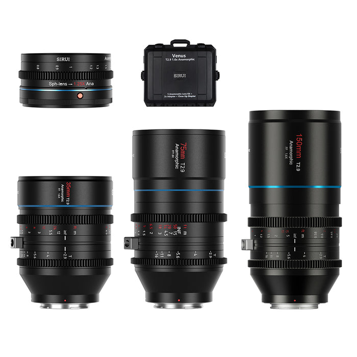 SIRUI Venus 1.6 x 3 SET B-Z-JP アナモルフィックレンズ 1.6x Full Frame 3本セット(35/75/150mm) Z +1.25xレンズアダプター
