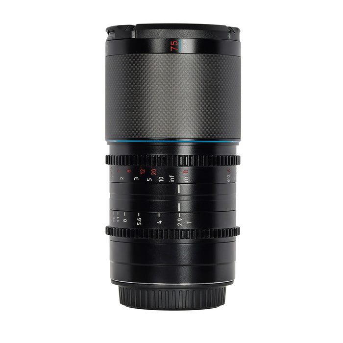 SIRUI Saturn E75B-JP カーボンファイバーアナモルフィックレンズ 1.6x Full Frame 75mm E/ブルー