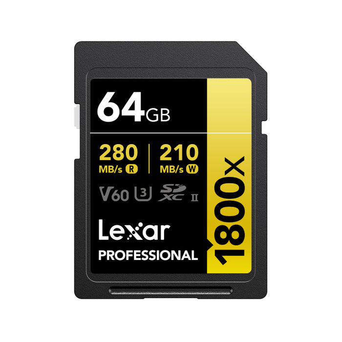 Lexar LSD1800064G-B1NNJ Professional 1800x SDXC UHS-II 64GB