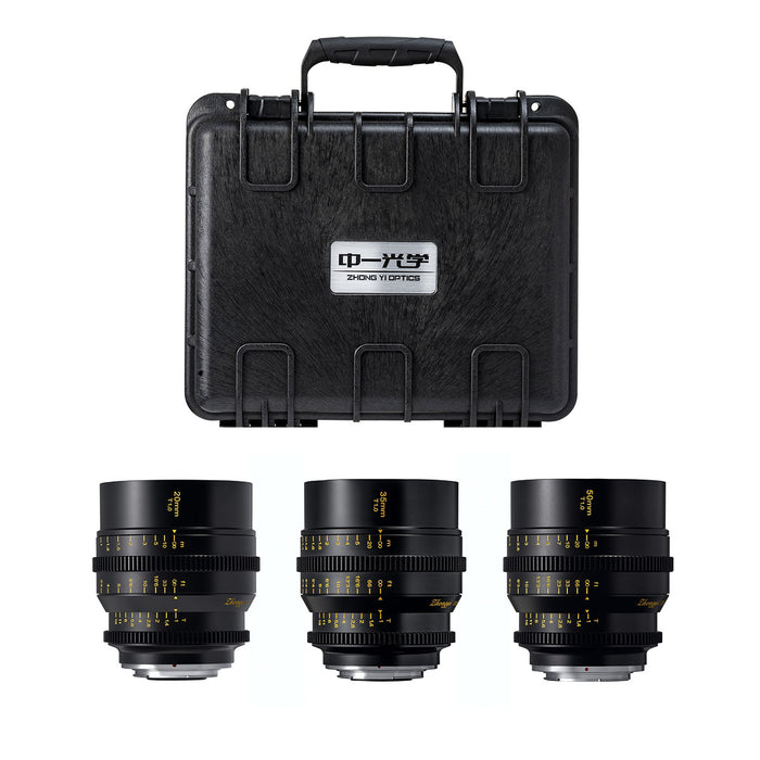 中一光学 SPEEDMASTER T1.0 3SET E SPEEDMASTER CINEMA 3本セット 20mm T1.0 S35 + 35mm T1.0 S35 + 50mm T1.0 LF(ソニーEマウント)