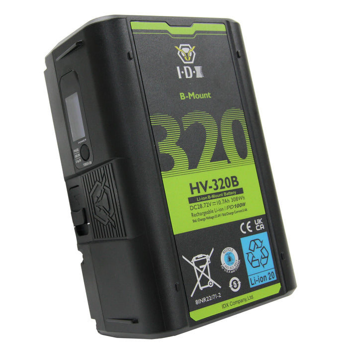 IDX HV-320B 308Wh(28.72V/10.70Ah)28.8V Bマウントタイプリチウムイオンバッテリー