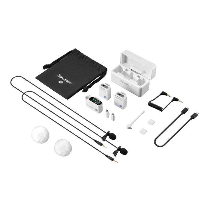 Saramonic タイムコード内蔵2chワイヤレスマイクシステム Saramonic Ultra(ホワイト/ラベリアマイク付き)