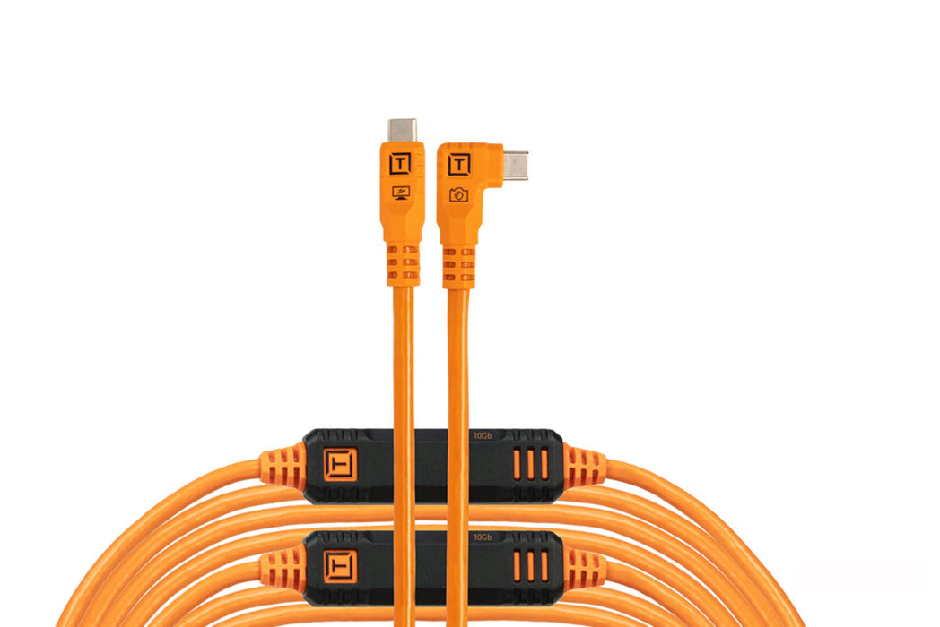 TetherTools CUC31RTG2-ORG テザープロ オプティマ 10G USB-C ケーブル ライトアングル(9.4m/オレンジ)