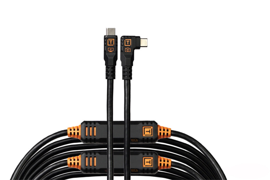TetherTools CUC31RTG2-BLK テザープロ オプティマ 10G USB-C ケーブル ライトアングル(9.4m/ブラック)