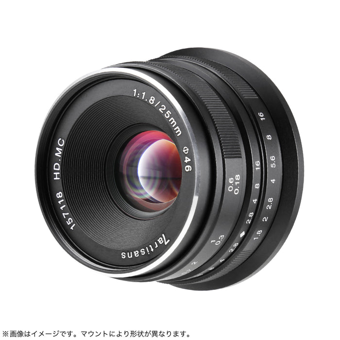 7artisans 25ZB 単焦点レンズ 25mm F1.8 ニコンZマウント APS-C(ブラック)