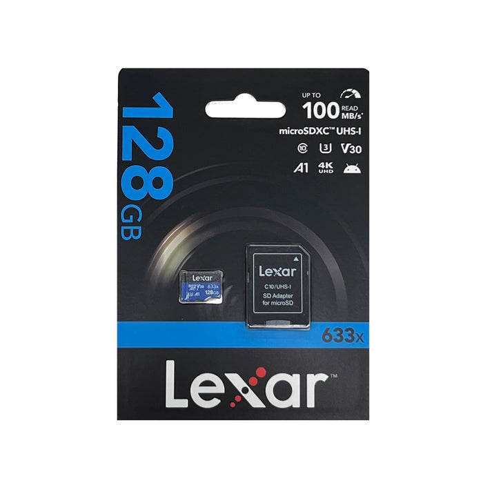 Lexar LSDMI128BB633A microSDXCカード 128GB 633x UHS-I U3(海外パッケージ)