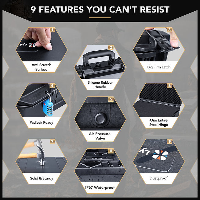 Lykus HC-4630 防水ハードケース 内寸:45.8x35.8x24cm