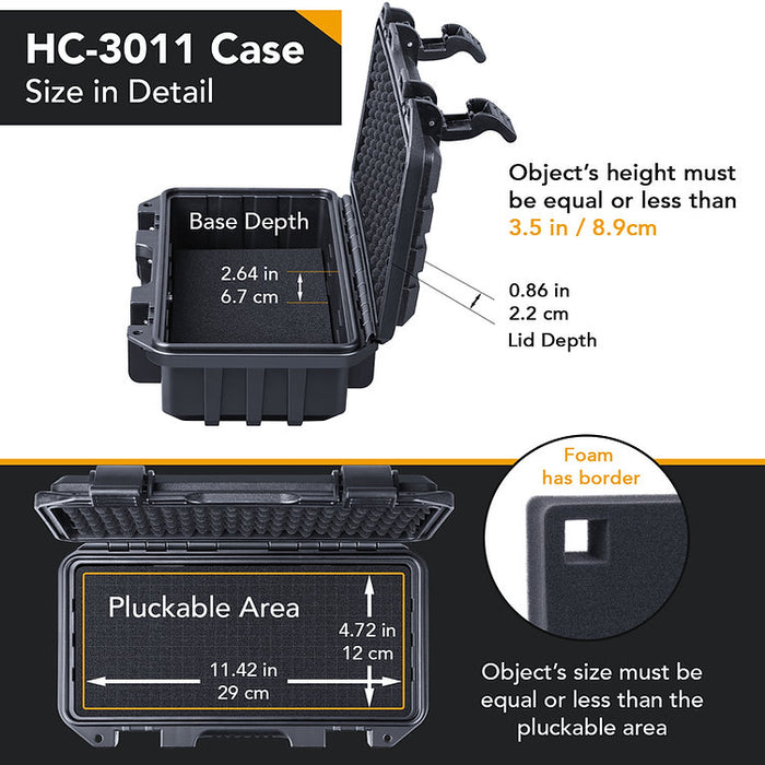 Lykus HC-3011 防水ハードケース 内寸:31x13.9x8.9cm