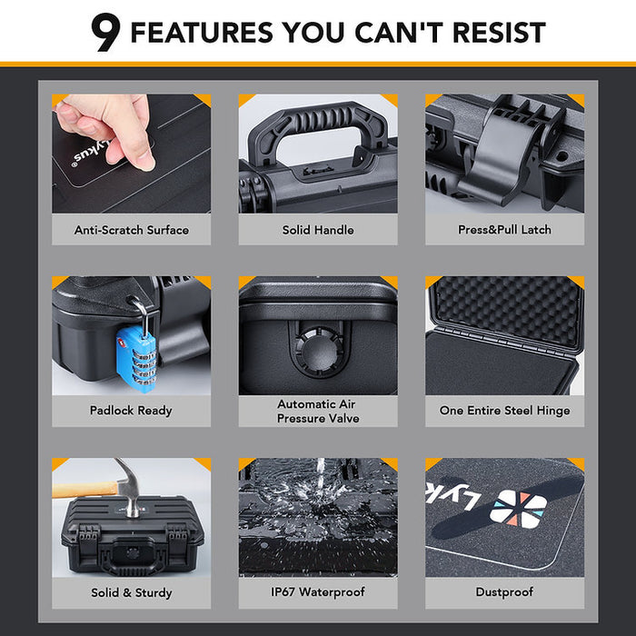 Lykus HC-4010 防水ハードケース 内寸:40.7x33.6x11.7cm