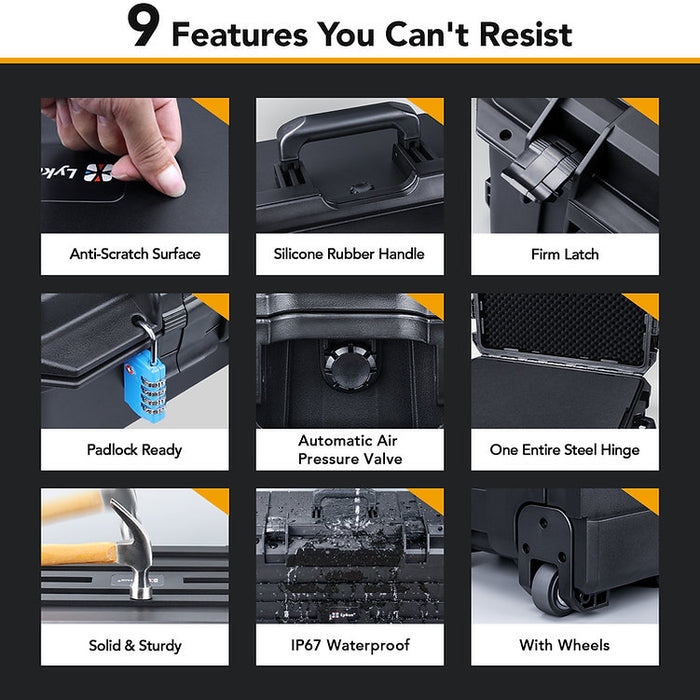 Lykus HC-6020 防水ハードケース 内寸:59.3x42.3x19cm