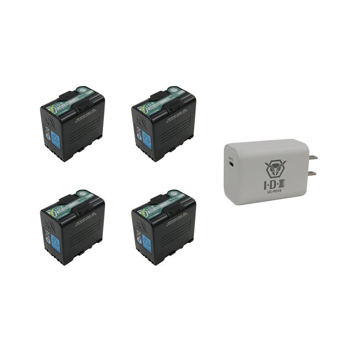 【キャンペーン】IDX SB-U50/PD x4 + UC-PD1S Sony BP-U 14.4Vタイプリチウムイオンバッテリー + USB PD充電器