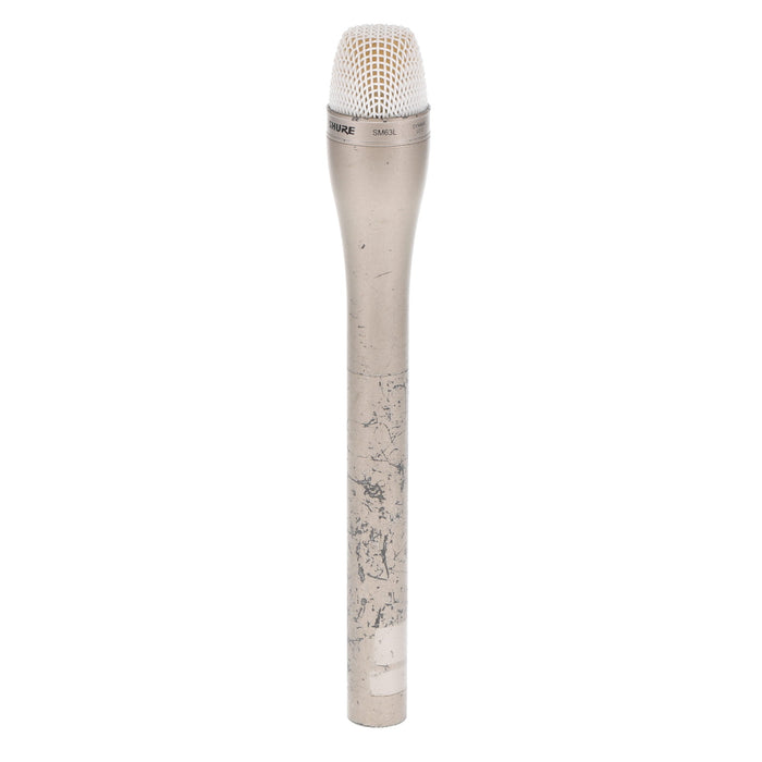 【中古品】SHURE SM63L ダイナミック型インタビューマイクロホン(ロング/シャンパンゴールド)