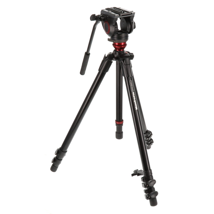 【中古品】Manfrotto MVH500AH 755XBK ビデオキット シングル3段 MDEVEアルミ