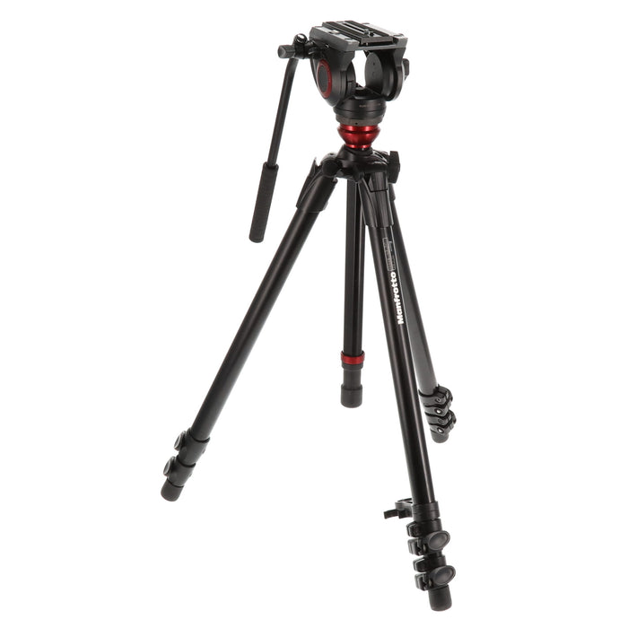 【中古品】Manfrotto MVH500AH 755XBK ビデオキット シングル3段 MDEVEアルミ