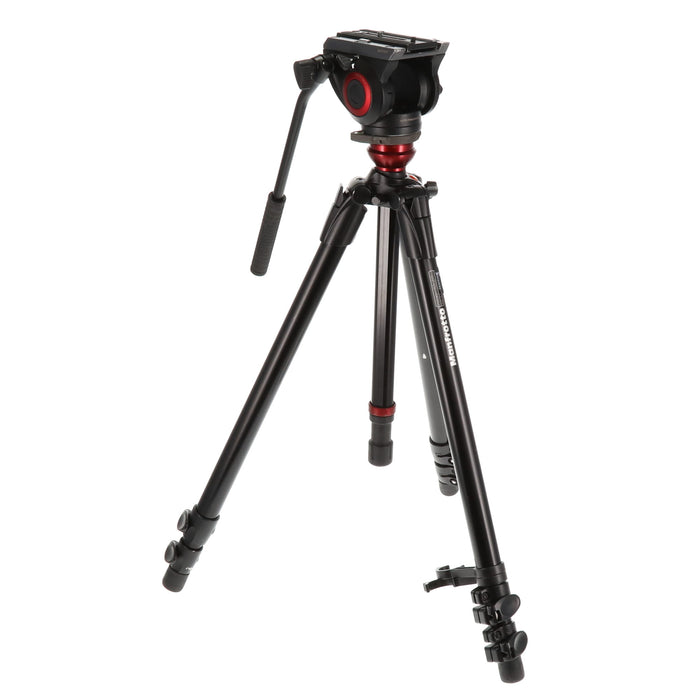 【中古品】Manfrotto MVH500AH 755XBK ビデオキット シングル3段 MDEVEアルミ