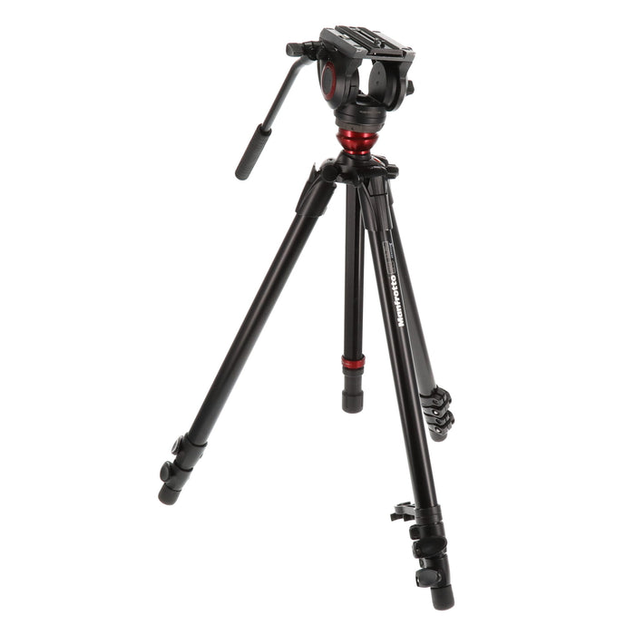 【中古品】Manfrotto MVH500AH 755XBK ビデオキット シングル3段 MDEVEアルミ