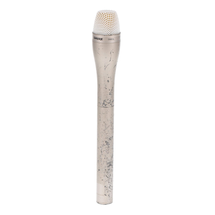 【中古品】SHURE SM63L ダイナミック型インタビューマイクロホン(ロング/シャンパンゴールド)
