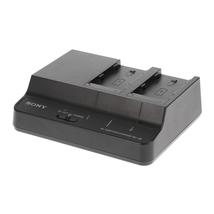 【中古品】SONY BC-U2 バッテリーチャージャー(バッテリーパック2個付属)