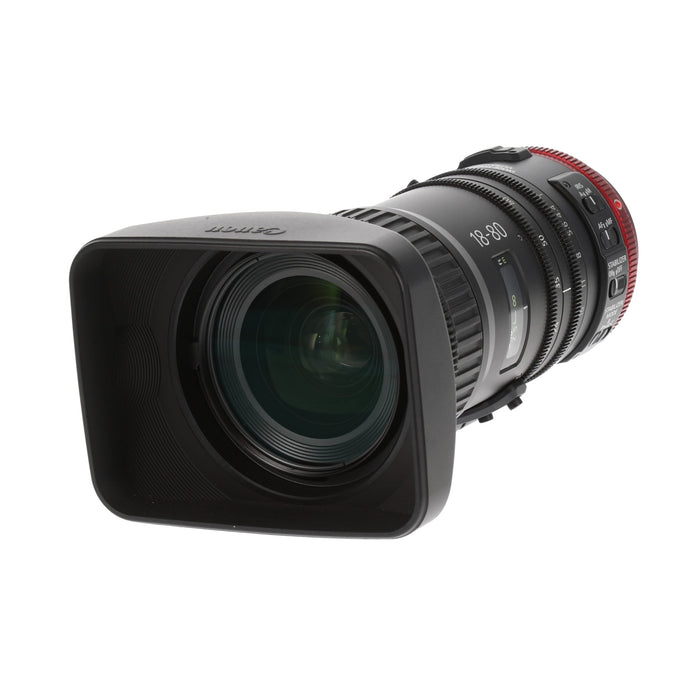 【中古品】Canon CN-E18-80mm T4.4 L IS KAS S (EF用) COMPACT SERVOレンズ(専用グリップ付属)