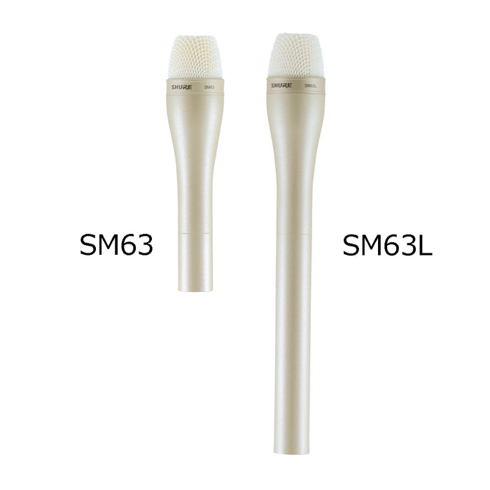 SHURE SM63L-X ダイナミック型インタビューマイクロホン(ロング/シャンパンゴールド)日本型番:SM63LX