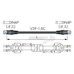 CANARE 2VC10-F1.5C 10M S端子ケーブル S-S 10m