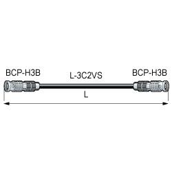 CANARE DH3C005-S 0.5M WHT はんだ式BNCケーブル BNC（オス）-BNC（オス） 0.5m 白