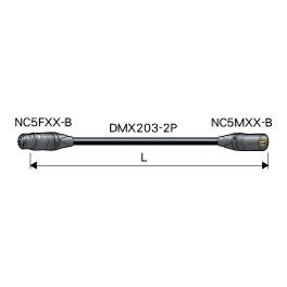 CANARE DMC100-B 100M BLK DMXケーブル NC5(メス)-NC5(オス) 100m 黒