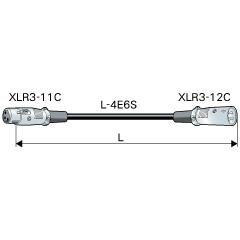 CANARE EC003 0.3M BLK XLRケーブル XLR3（オス）-XLR3（メス） 0.3m 黒