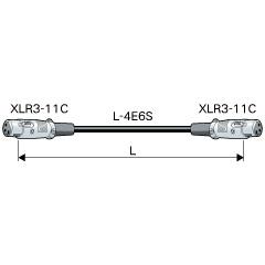 CANARE EC003-X11 0.3M BLK XLRケーブル XLR3（メス）-XLR3（メス） 0.3m 黒