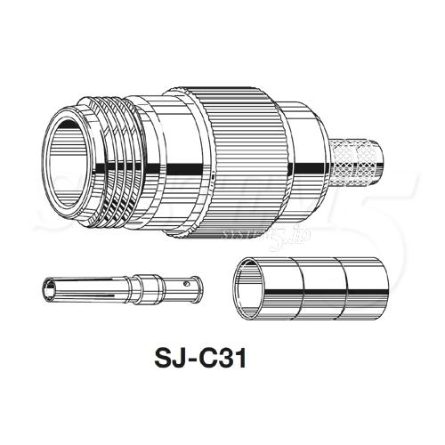 CANARE SJ-C51(20) 50ΩS型ケーブルジャック(圧着式)(TCD-3151D用)20個