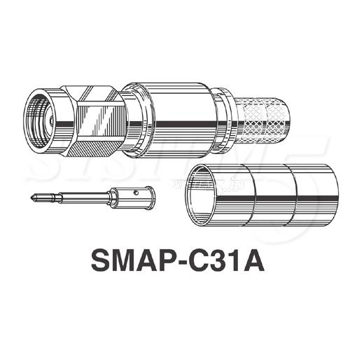 CANARE SMAP-C51(20) 50ΩSMA型プラグ(圧着式)（TCD-3151D用）20個