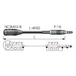 CANARE SPC02-B2 2M BLK ステレオフォンケーブル NC3(オス)-ステレオフォン(オス) 2m 黒