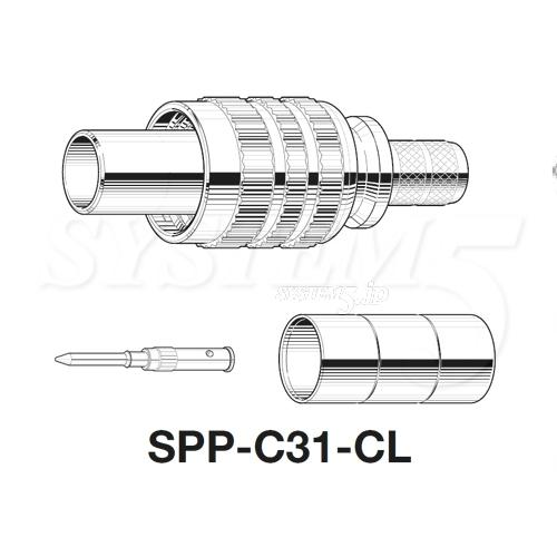 CANARE SPP-C31-CL(20) 75ΩSP型プラグ(圧着式)（TCD-31C用）20個
