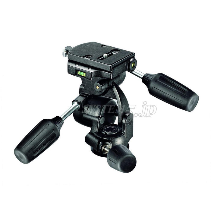 Manfrotto 808RC4 標準3ウェイ雲台 クイックリリースプレート付き