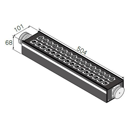 CANARE 16J12F12 16chパラボックス