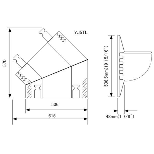 【価格お問い合わせください】Yellow Jacket YJ5TL 5CH用45°左ターン