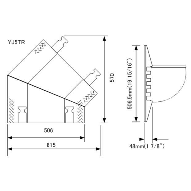 【価格お問い合わせください】Yellow Jacket YJ5TR 5CH用45°右ターン