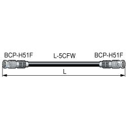 CANARE DH5C03-FW 3M BLK はんだ式BNCケーブル（移動用） BNC（オス）-BNC（オス） 3m 黒