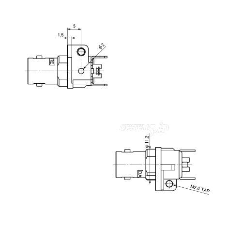 CANARE BCJ-BPLHA(20) 75ΩBNC型リセプタクルライトアングル 20個