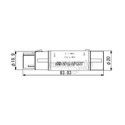 CANARE BCJ-XJ-TRC 110Ω-75Ωインピーダンス変換器(フランジなしタイプ) XLR 3ピン(メス)- BNC(メス)